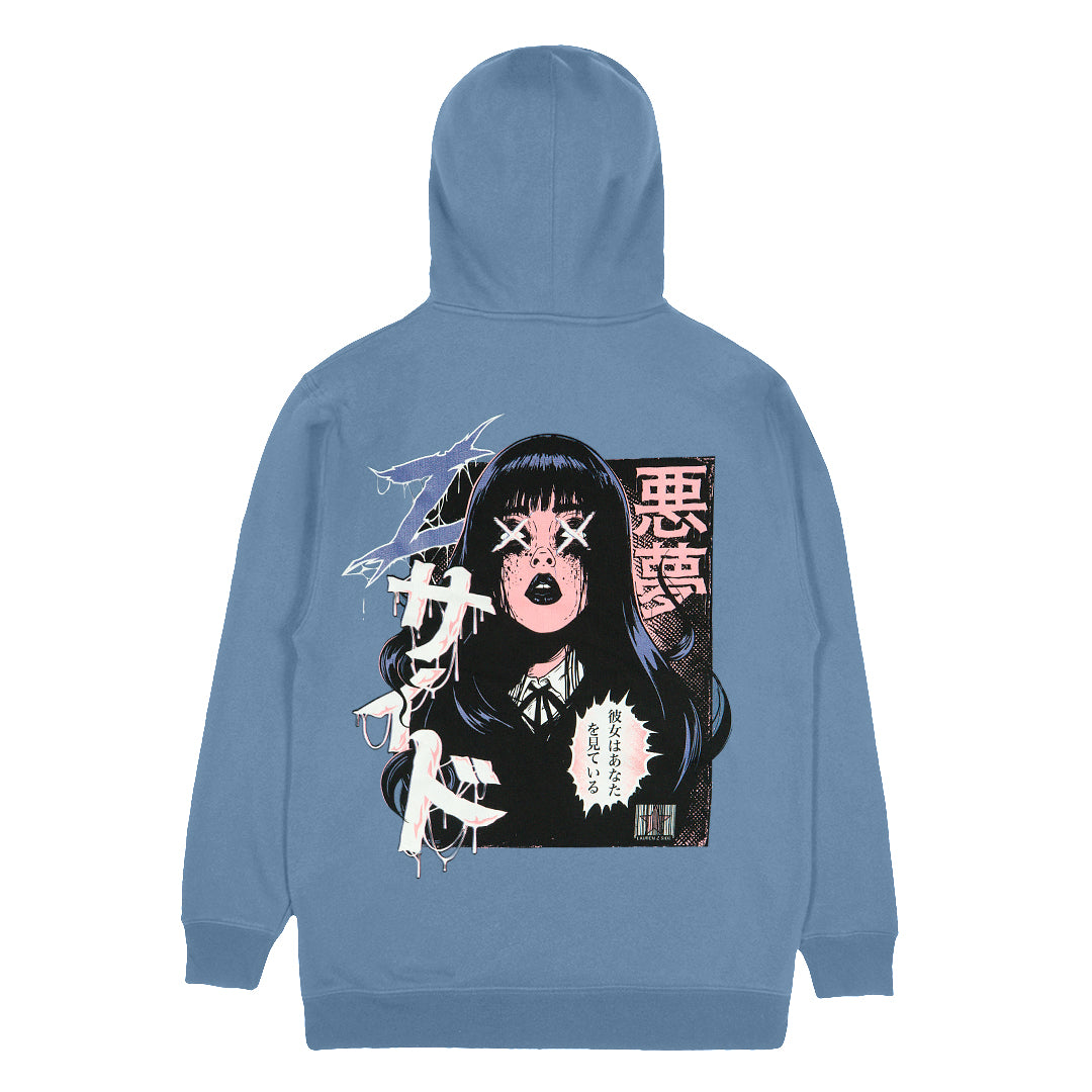 Z SIDE® | SPOOKY GLOW IN THE DARK HOODIE (BLUE)