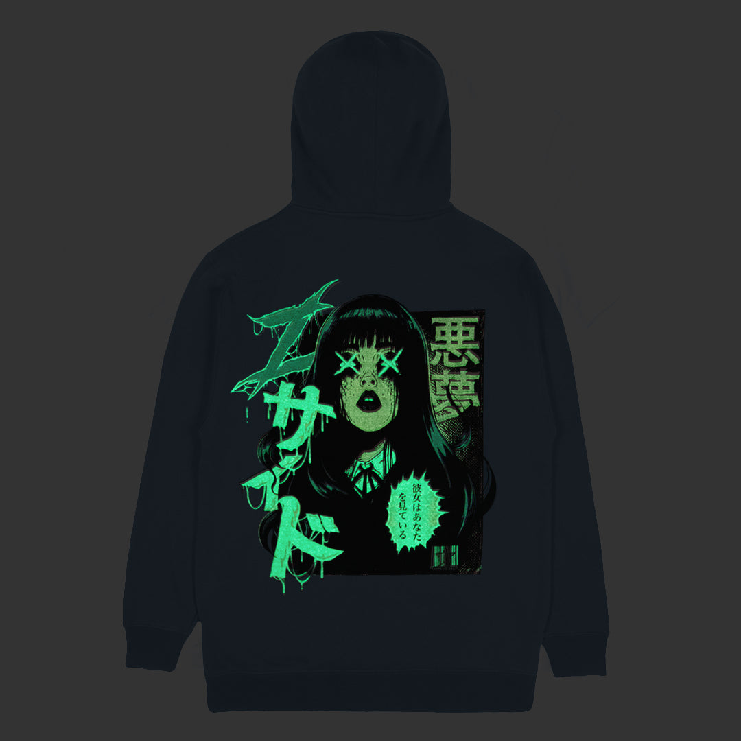 Z SIDE® | SPOOKY GLOW IN THE DARK HOODIE (BLUE)