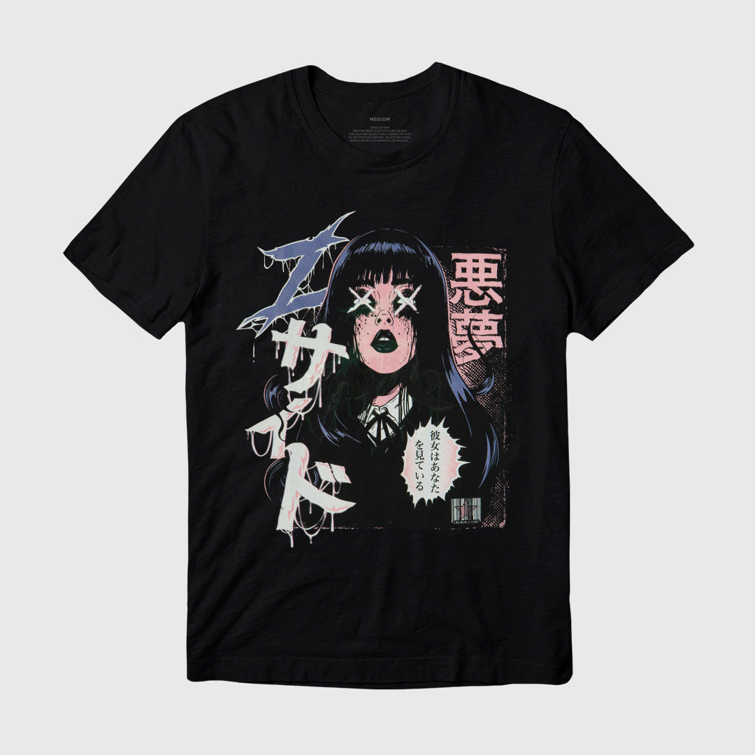 Z SIDE® | SPOOKY GLOW IN THE DARK TEE (BLACK) - LZSMerch