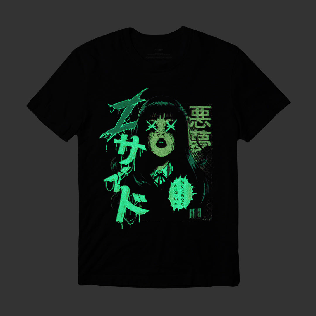Z SIDE® | SPOOKY GLOW IN THE DARK TEE (BLACK)