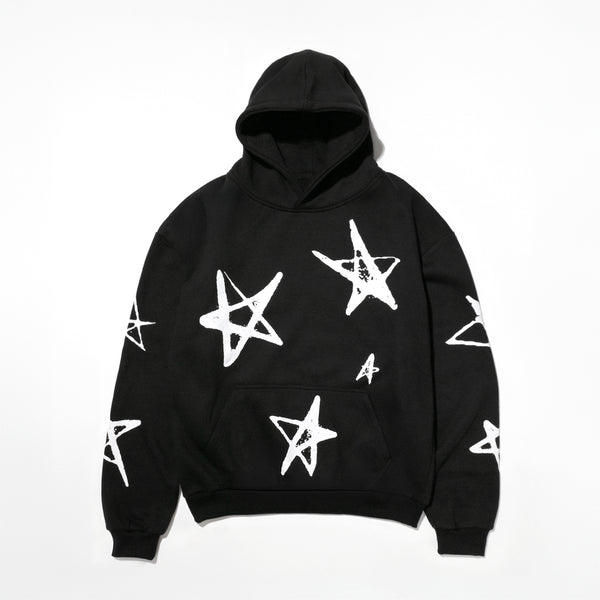 【GRAVER】25SS★ GRV Star Hoodie LZS_Starhoodie_Black_Front_2_1